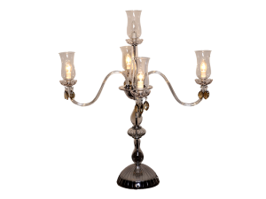 Golden Candelabra with Glass Container