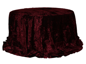 Round-Table-with-Maroon-Velvet-Cover